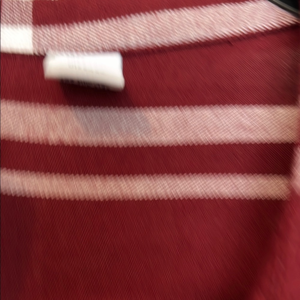 Old Navy Burgundy Plaid Shirt Dress - Picture 2 of 8